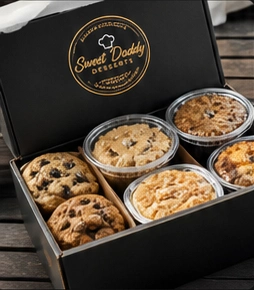 Dessert samples in a gift box